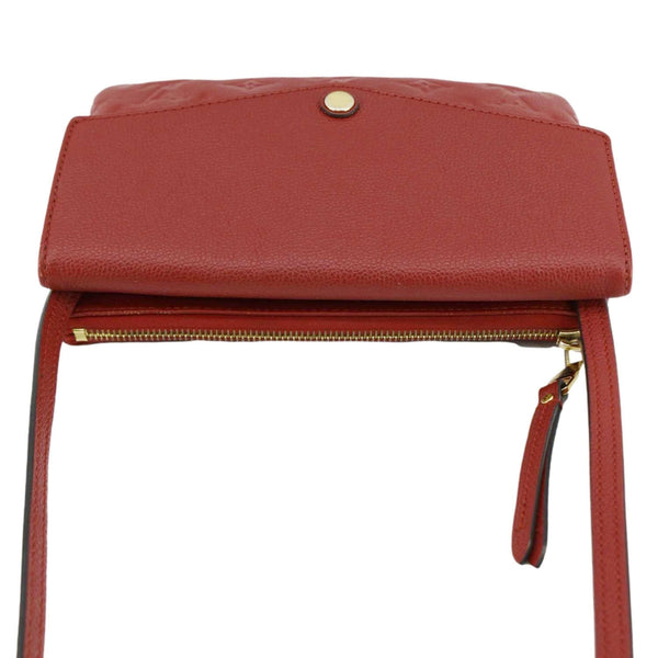 LOUIS VUITTON Twice Pochette Monogram Empreinte Crossbody Bag Red