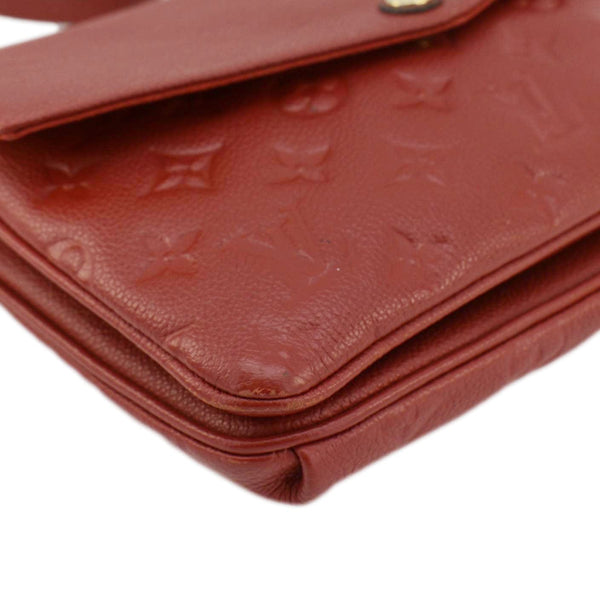 LOUIS VUITTON Twice Pochette Monogram Empreinte Crossbody Bag Red
