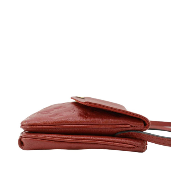 LOUIS VUITTON Twice Pochette Monogram Empreinte Crossbody Bag Red