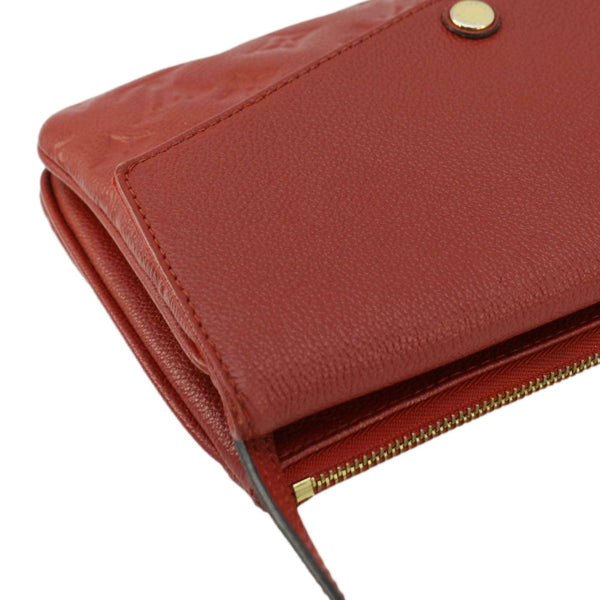 LOUIS VUITTON Twice Pochette Monogram Empreinte Crossbody Bag Red