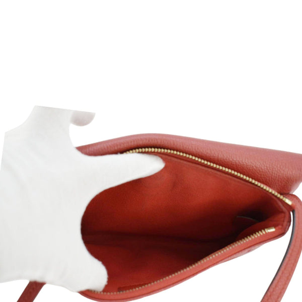 LOUIS VUITTON Twice Pochette Monogram Empreinte Crossbody Bag Red