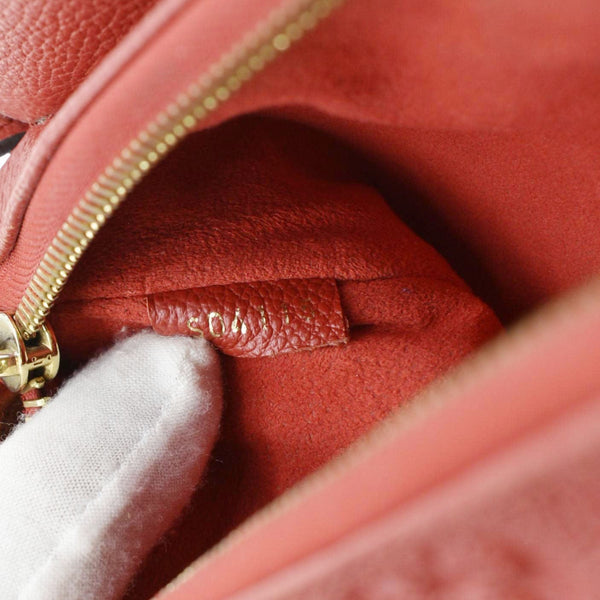 LOUIS VUITTON Twice Pochette Monogram Empreinte Crossbody Bag Red