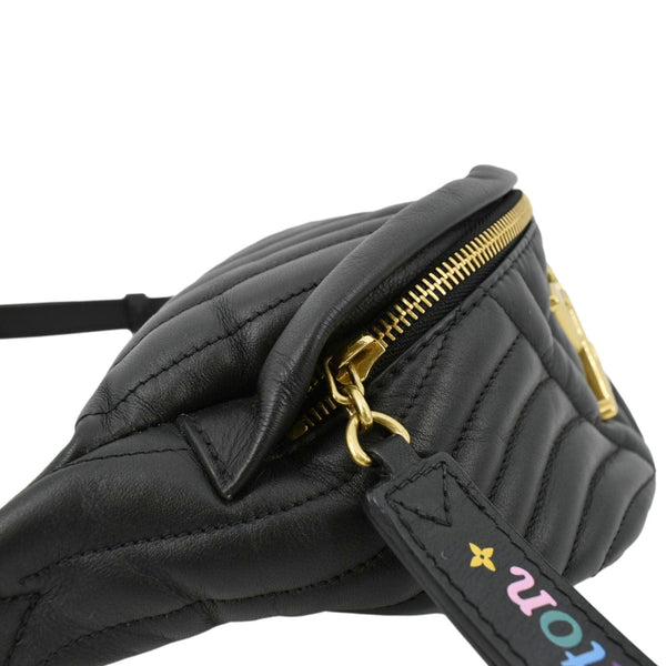 LOUIS VUITTON New Wave Quilted Leather Crossbody Black with zip\