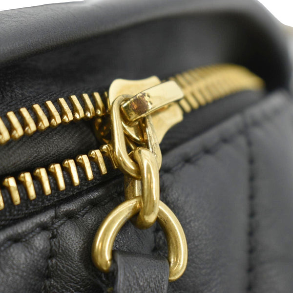 LOUIS VUITTON New Wave Quilted Leather Crossbody Black with main zip