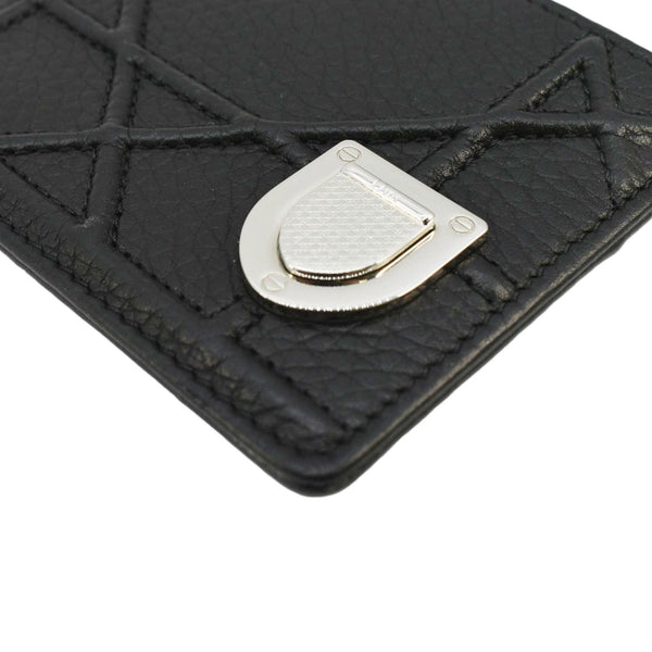 CHRISTIAN DIOR Diorama Cannage Leather Card Holder Black