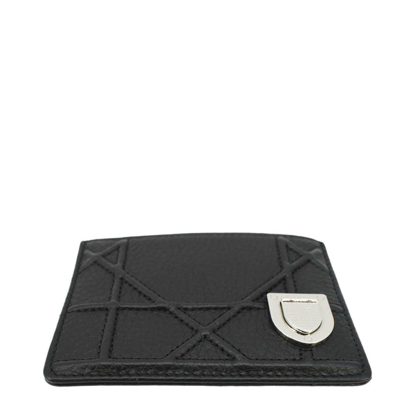 CHRISTIAN DIOR Diorama Cannage Leather Card Holder Black