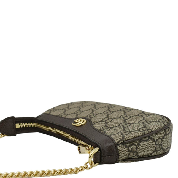 GUCCI Ophidia Mini GG Supreme Canvas Shoulder Bag Beige 764960