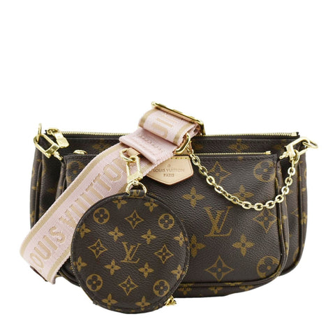 LOUIS VUITTON Multi Pochette Accessoires Monogram Canvas Crossbody Bag Brown