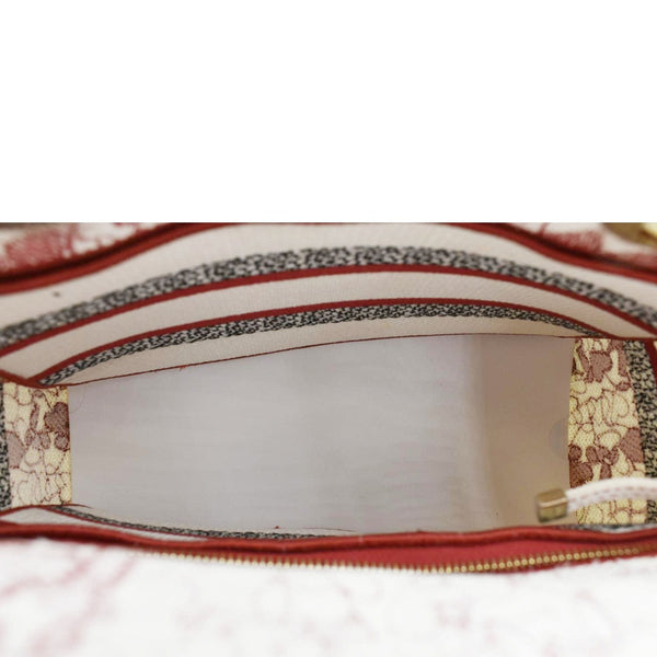 CHRISTIAN DIOR Lady D-Lite Medium Diormour D-Royaume dAmour Motif Canvas Crossbody Bag Multicolor