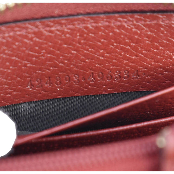 GUCCI Tian Print GG Canvas Zip Around Wallet Beige 424893