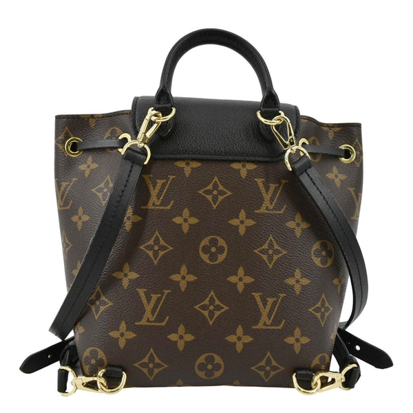 LOUIS VUITTON Montsouris BB Monogram Canvas Leather Backpack Bag Black
