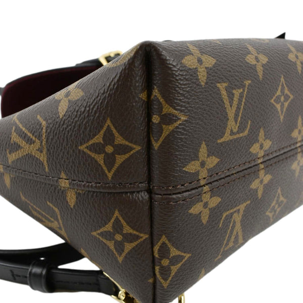LOUIS VUITTON Montsouris BB Monogram Canvas Leather Backpack Bag Black