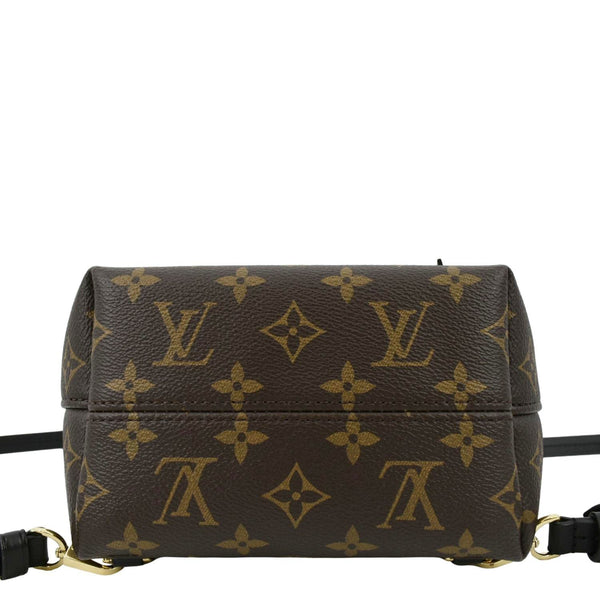 LOUIS VUITTON Montsouris BB Monogram Canvas Leather Backpack Bag Black