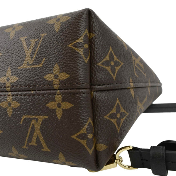 LOUIS VUITTON Montsouris BB Monogram Canvas Leather Backpack Bag Black
