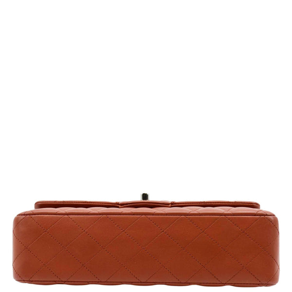 CHANEL Classic Medium Double Flap Quilted Leather Shoulder Bag Red