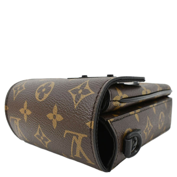 LOUIS VUITTON S-Lock Vertical Monogram Macassar Crossbody Bag Brown