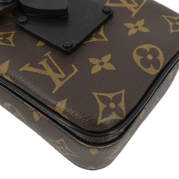 LOUIS VUITTON S-Lock Vertical Monogram Macassar Crossbody Bag Brown
