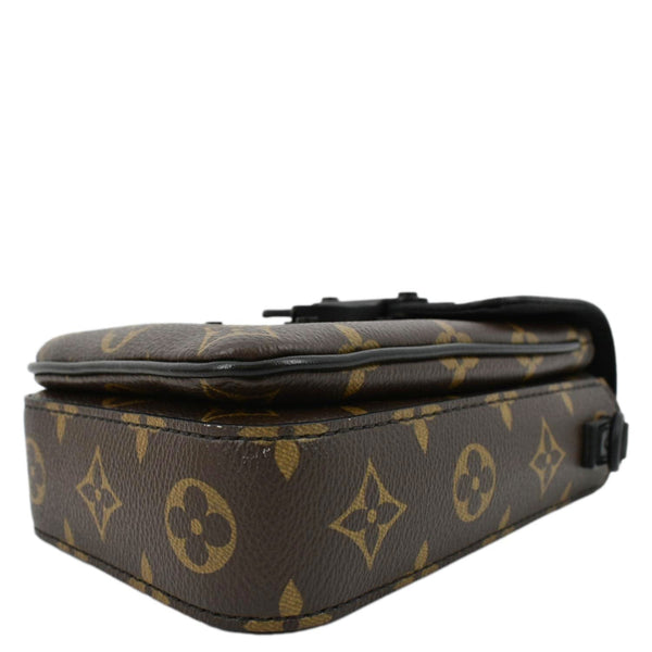 LOUIS VUITTON S-Lock Vertical Monogram Macassar Crossbody Bag Brown