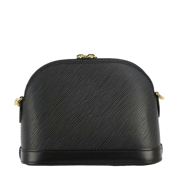 LOUIS VUITTON Alma BB Epi Leather Satchel Bag Black