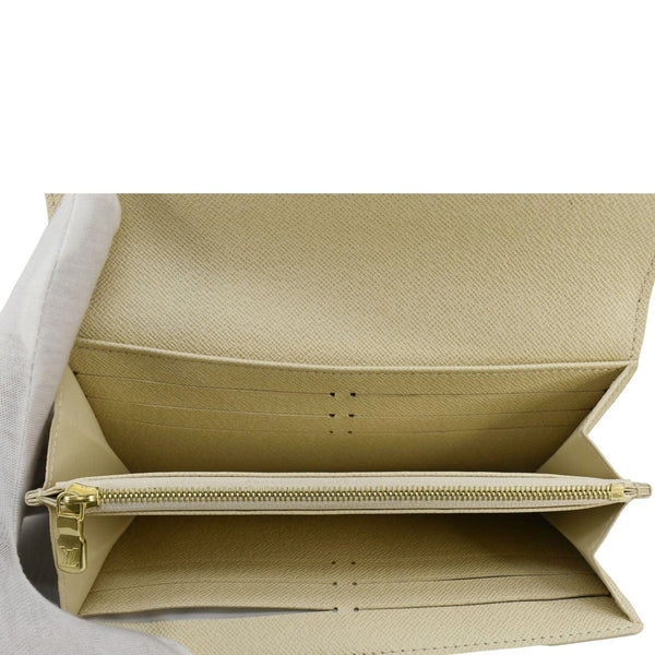 LOUIS VUITTON Sarah Damier Azur Wallet White