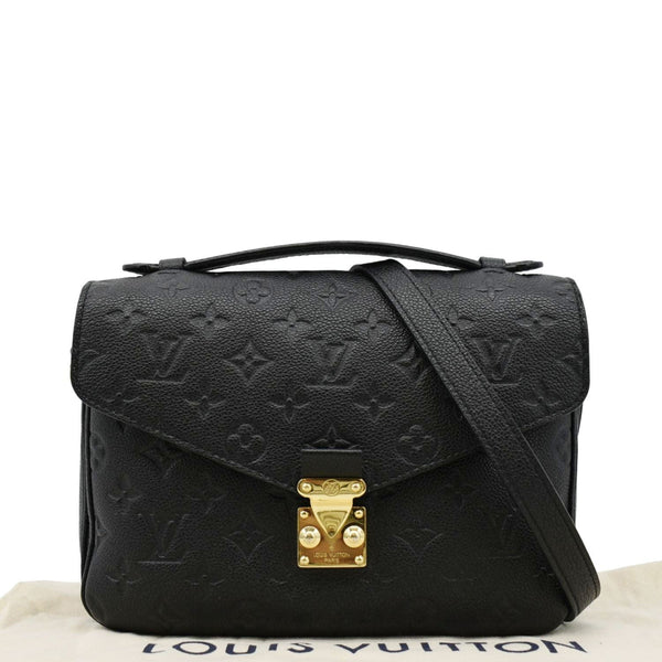 LOUIS VUITTON Metis Pochette Empreinte Leather Crossbody Bag Black