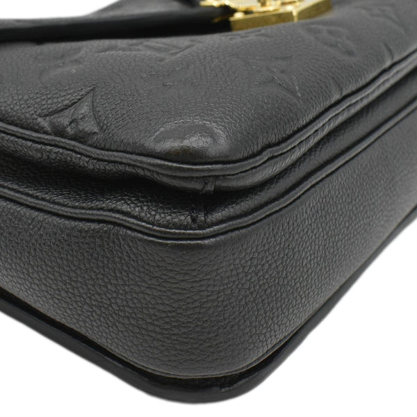 LOUIS VUITTON Metis Pochette Empreinte Leather Crossbody Bag Black