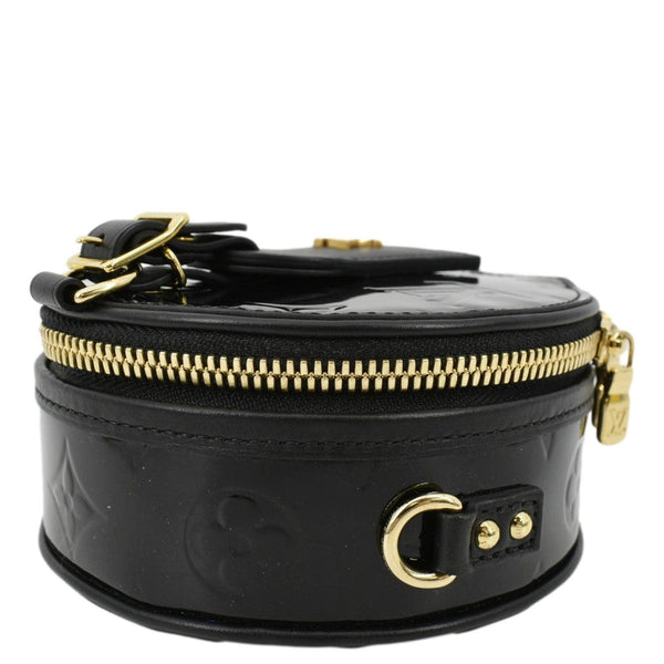 LOUIS VUITTON Boite Chapeau Souple Mini Monogram Vernis Shoulder Bag Black