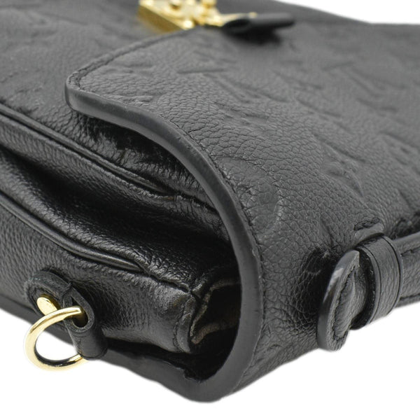 LOUIS VUITTON Metis Pochette Empreinte Leather Crossbody Bag Black