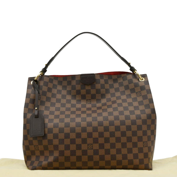 LOUIS VUITTON Graceful MM Damier Ebene Shoulder Bag Brown
