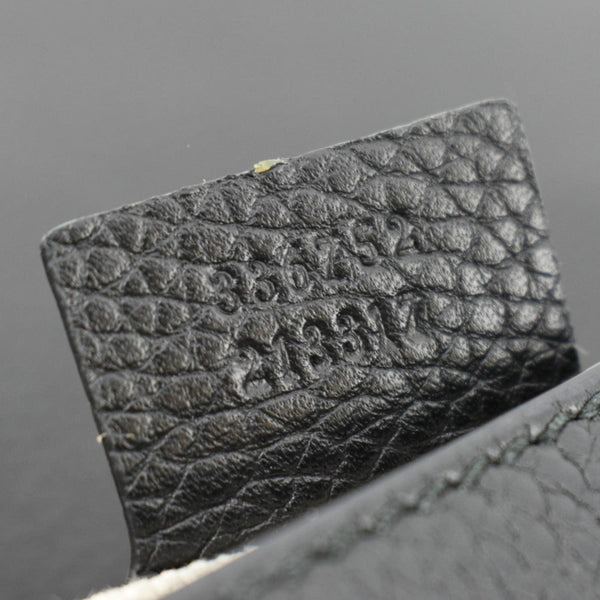 GUCCI Soho GG Flap Leather Chain Shoulder Bag Black 336752