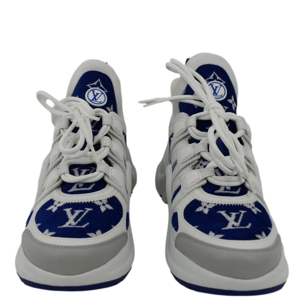 LOUIS VUITTON Archlight Sneakers White/Navy Blue Size 38 with front view