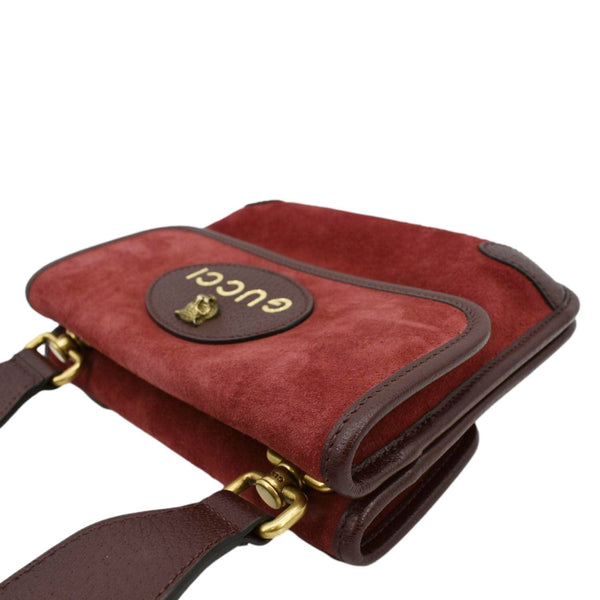 GUCCI Neo Vintage Suede Crossbody Bag Red 501050