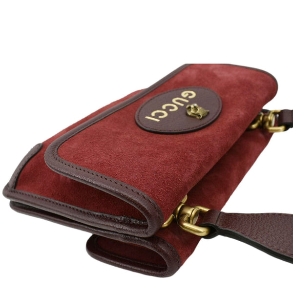 GUCCI Neo Vintage Suede Crossbody Bag Red 501050