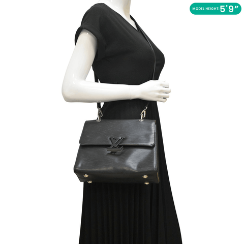 LOUIS VUITTON Grenelle PM Epi Leather Shoulder Bag Black