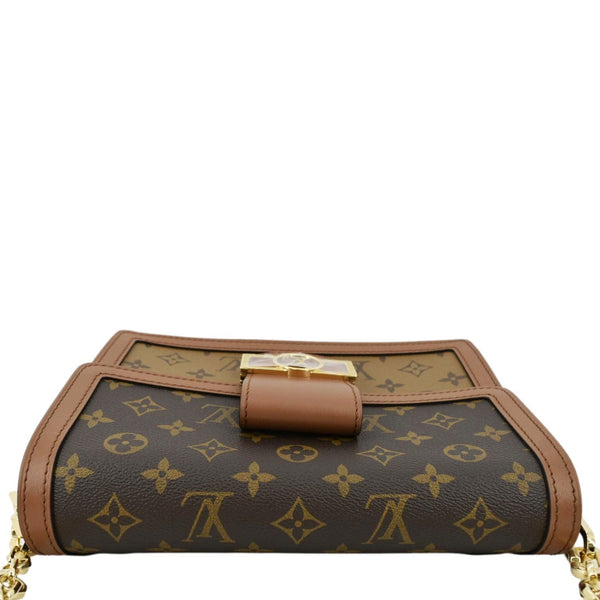 LOUIS VUITTON Dauphine MM Monogram Reverse Canvas Shoulder Bag Brown