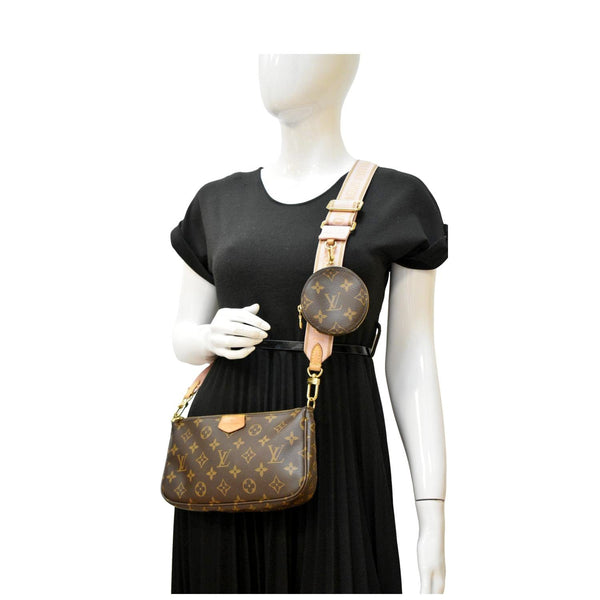 LOUIS VUITTON Multi Pochette Accessoires Monogram Canvas Crossbody Bag Brown