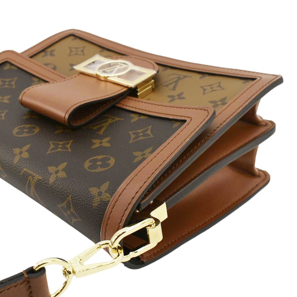 LOUIS VUITTON Dauphine MM Monogram Reverse Canvas Shoulder Bag Brown