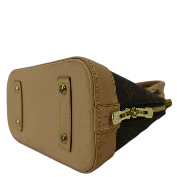 LOUIS VUITTON Alma BB Monogram Canvas Satchel Crossbody Bag Brown