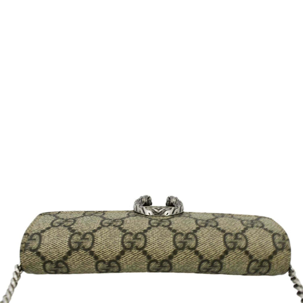 GUCCI Dionysus Super Mini GG Supreme Canvas Crossbody Bag Taupe 476432