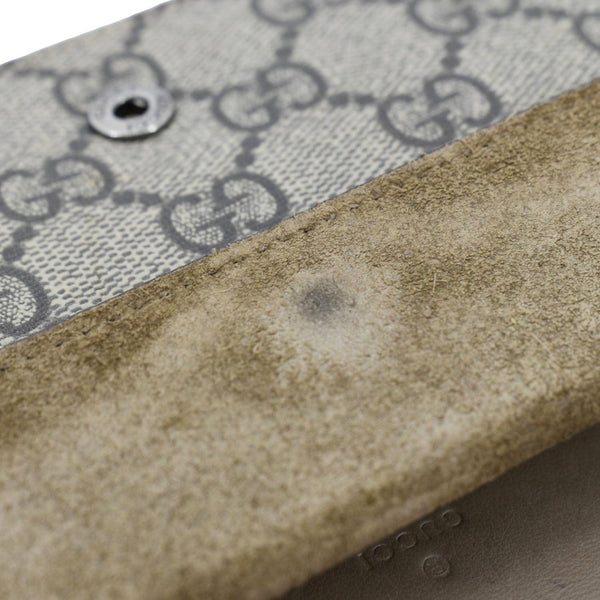 GUCCI Dionysus Super Mini GG Supreme Canvas Crossbody Bag Taupe 476432