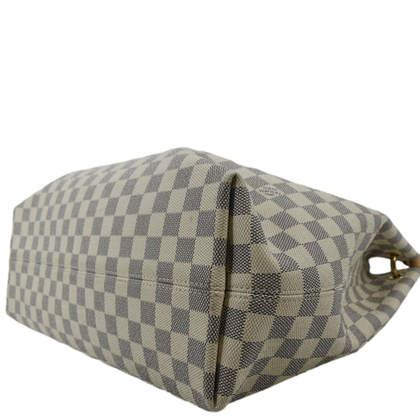 LOUIS VUITTON Graceful MM Damier Azur Shoulder Bag White