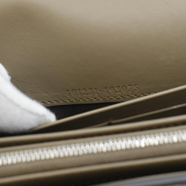 GUCCI Dionysus GG Supreme Canvas Chain Wallet Crossbody Bag Beige 401231