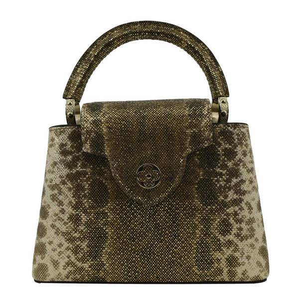 LOUIS VUITTON Capucines Mini Karung Skin Leather Shoulder Bag Full Moon