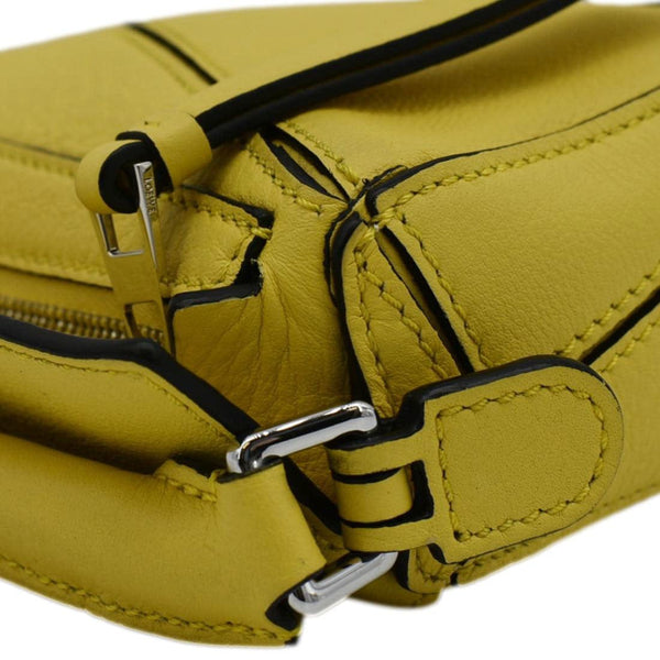 LOEWE Nano Puzzle Leather Shoulder Bag Yellow