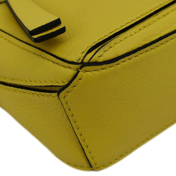 LOEWE Nano Puzzle Leather Shoulder Bag Yellow