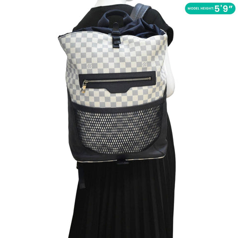 LOUIS VUITTON Matchpoint Backpack White dummy look