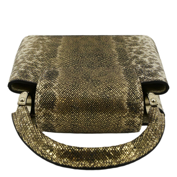 LOUIS VUITTON Capucines Mini Karung Skin Leather Shoulder Bag Full Moon