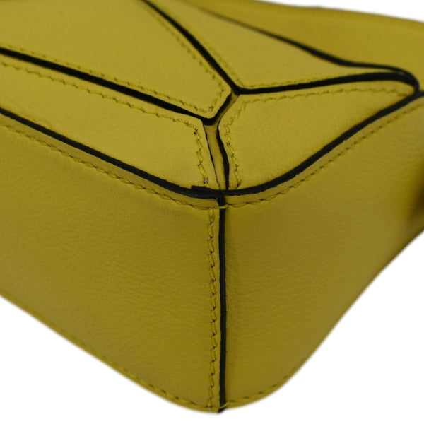 LOEWE Nano Puzzle Leather Shoulder Bag Yellow