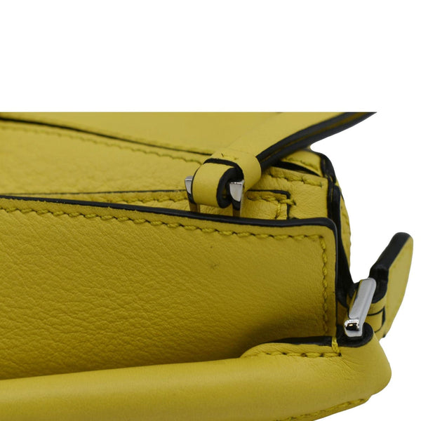 LOEWE Nano Puzzle Leather Shoulder Bag Yellow
