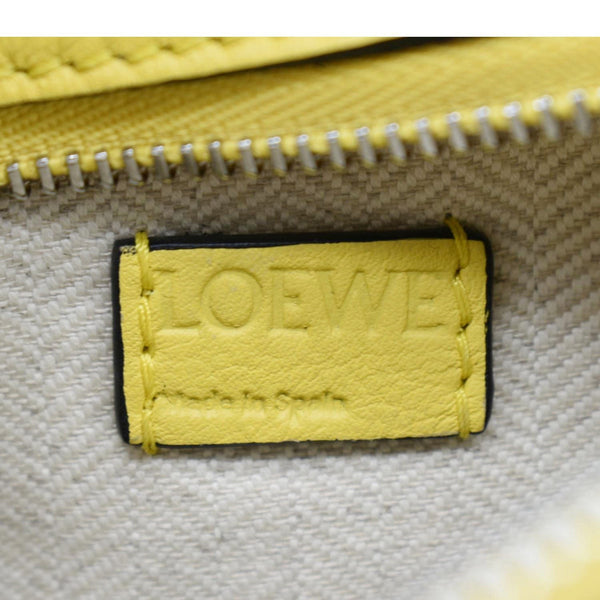 LOEWE Nano Puzzle Leather Shoulder Bag Yellow